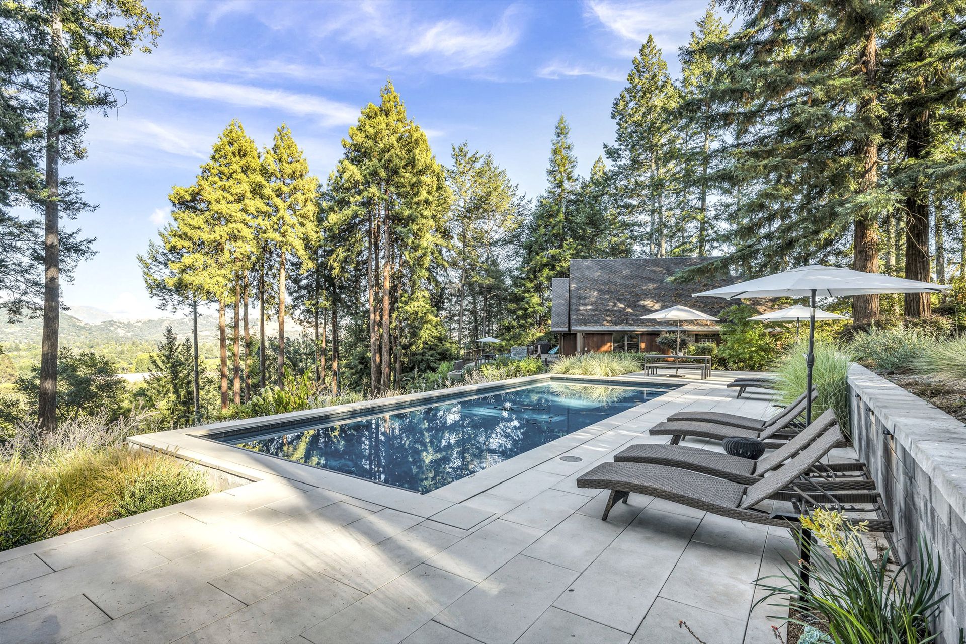 Casa de Lucca 40-foot pool overlooking Dry Creek Valley, Healdsburg