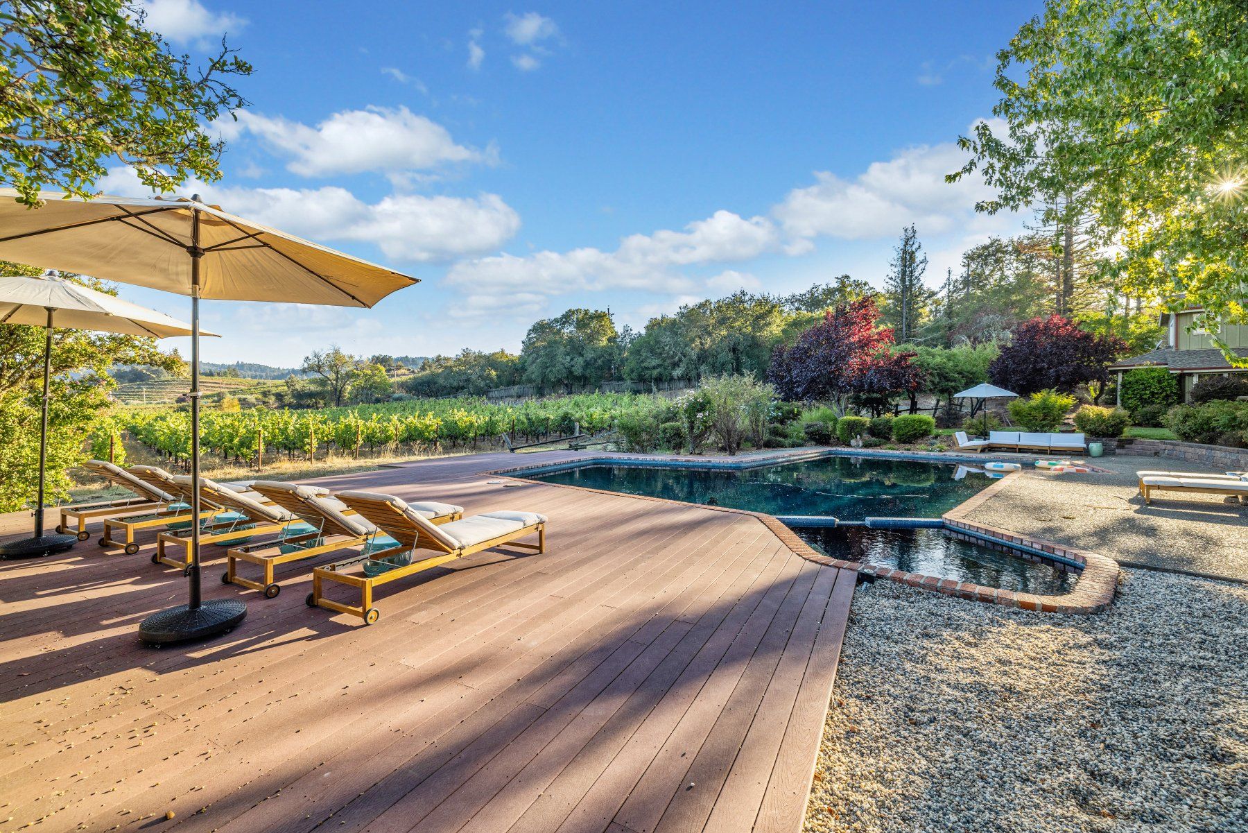 Creekfront pool detail
