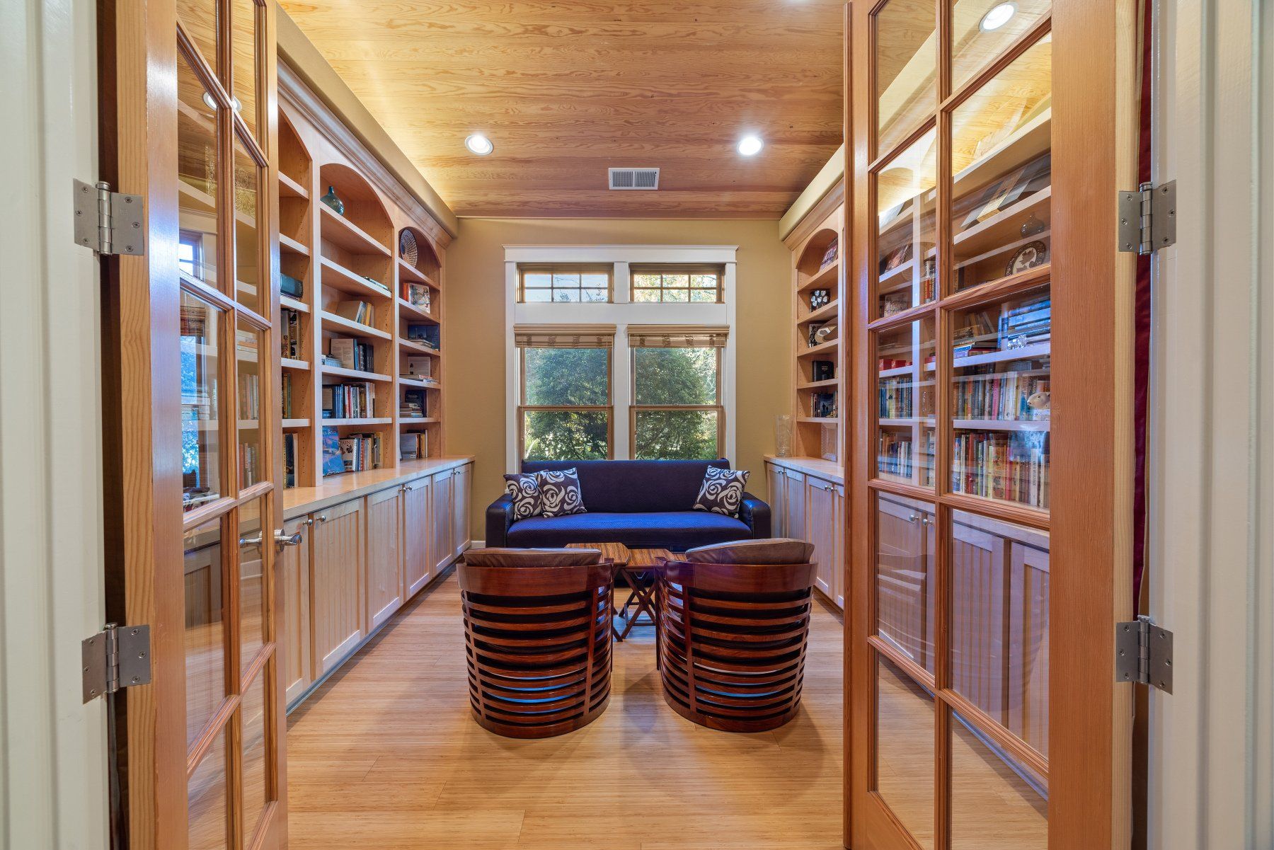 Creekfront library and study
